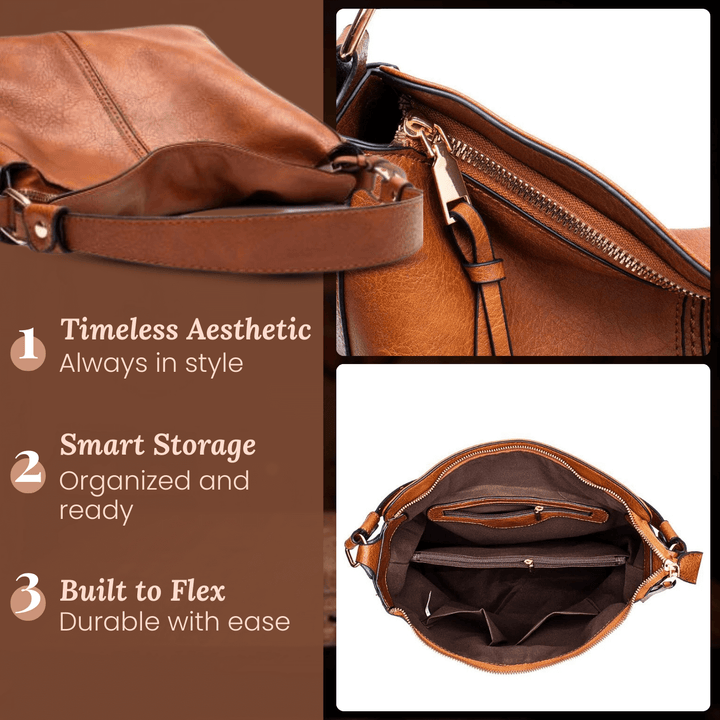 Convertible Leather Hobo Bag