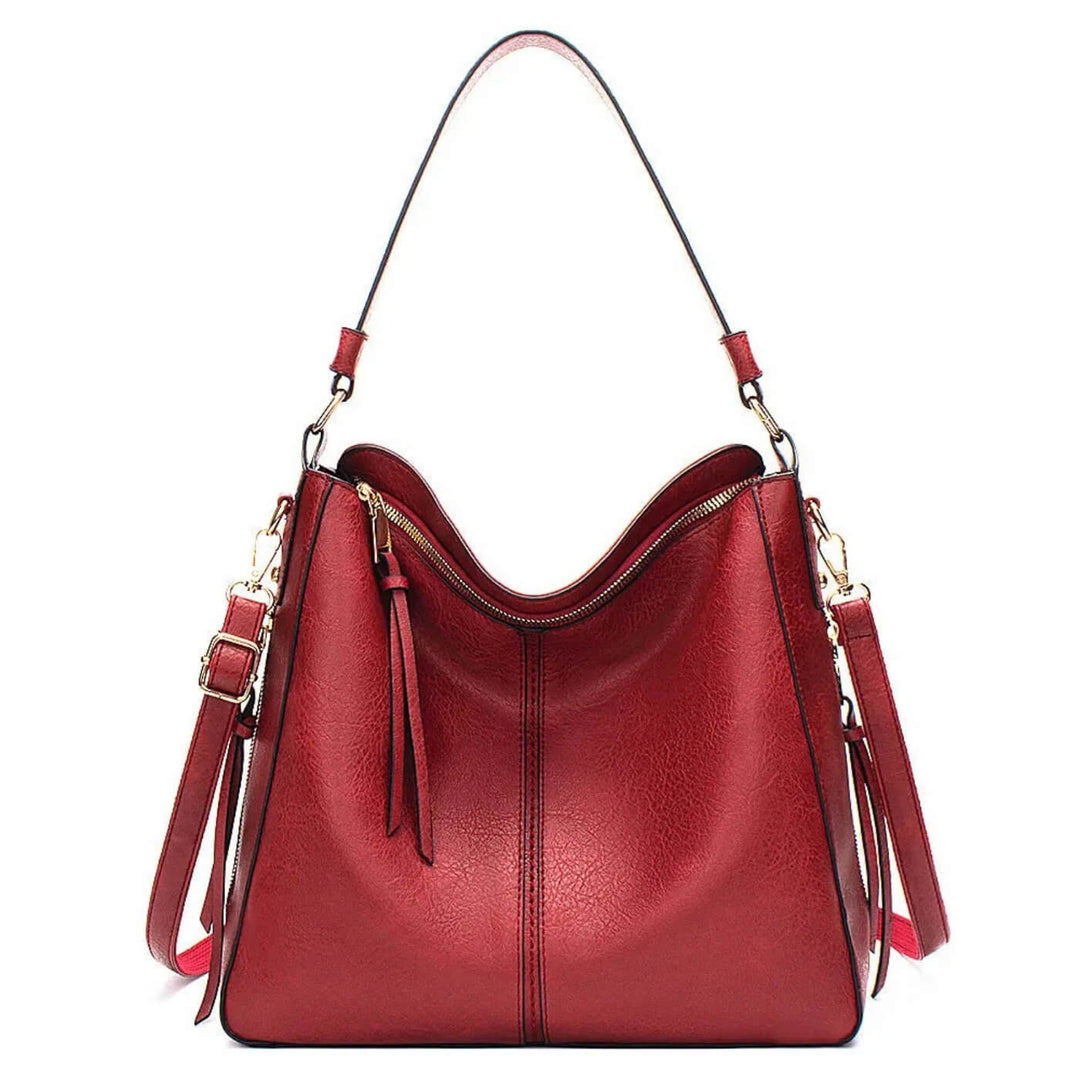 Convertible Leather Hobo Bag