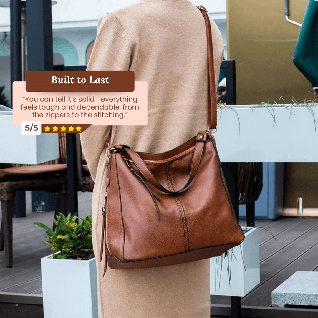 Convertible Leather Hobo Bag
