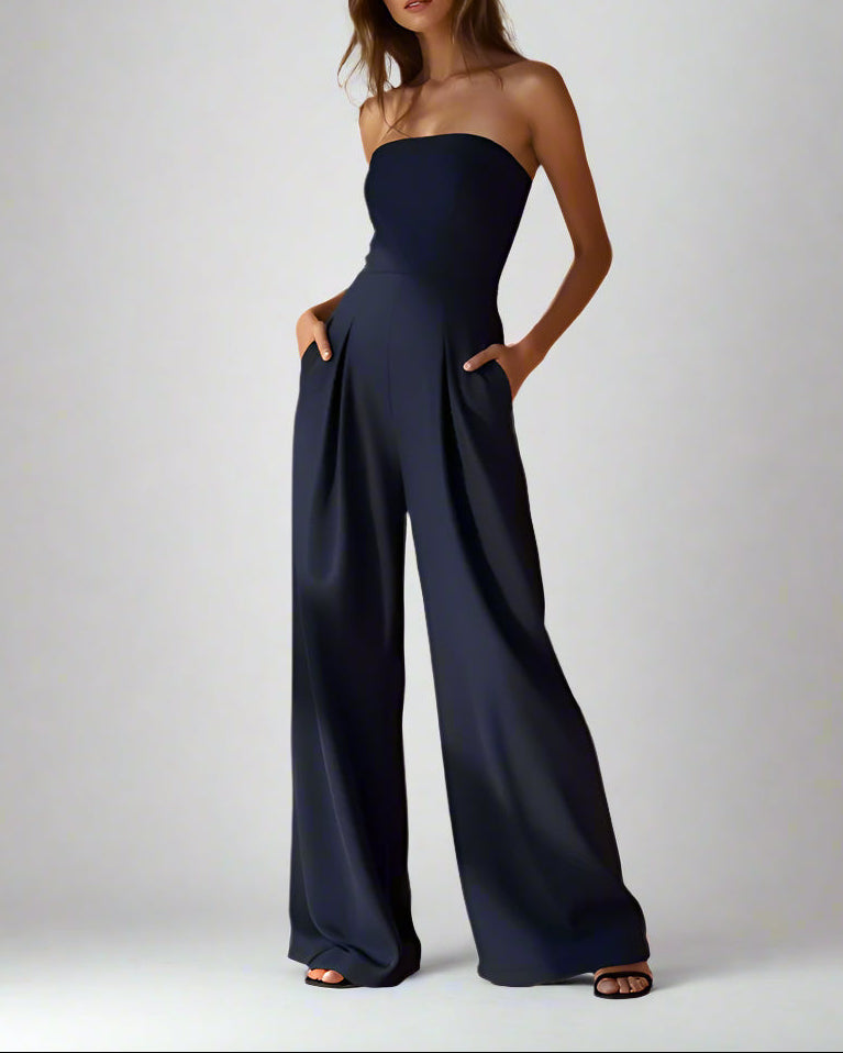 Strapless Wide-Leg Jumpsuit