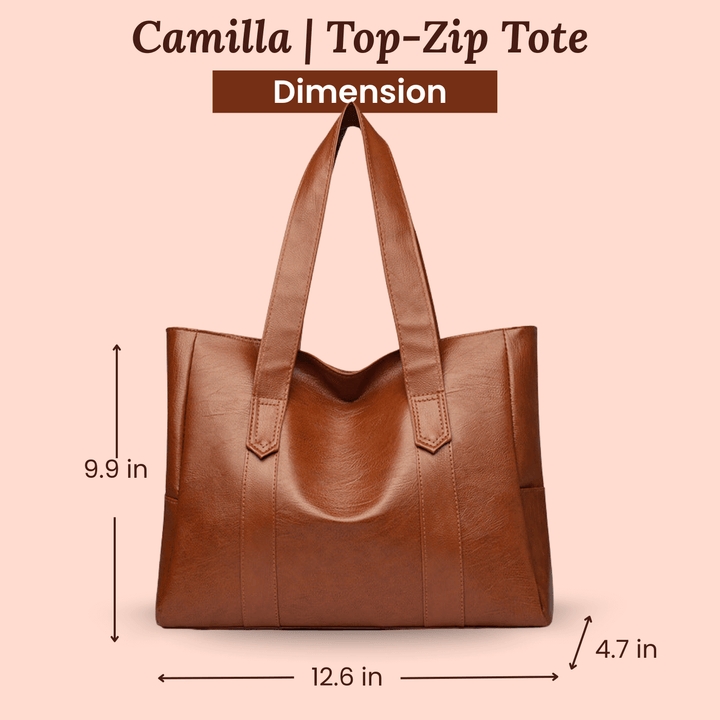 Minimal Oil-Wax Leather Tote Bag