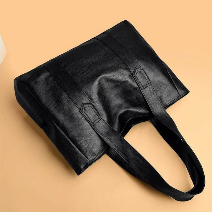Minimal Oil-Wax Leather Tote Bag