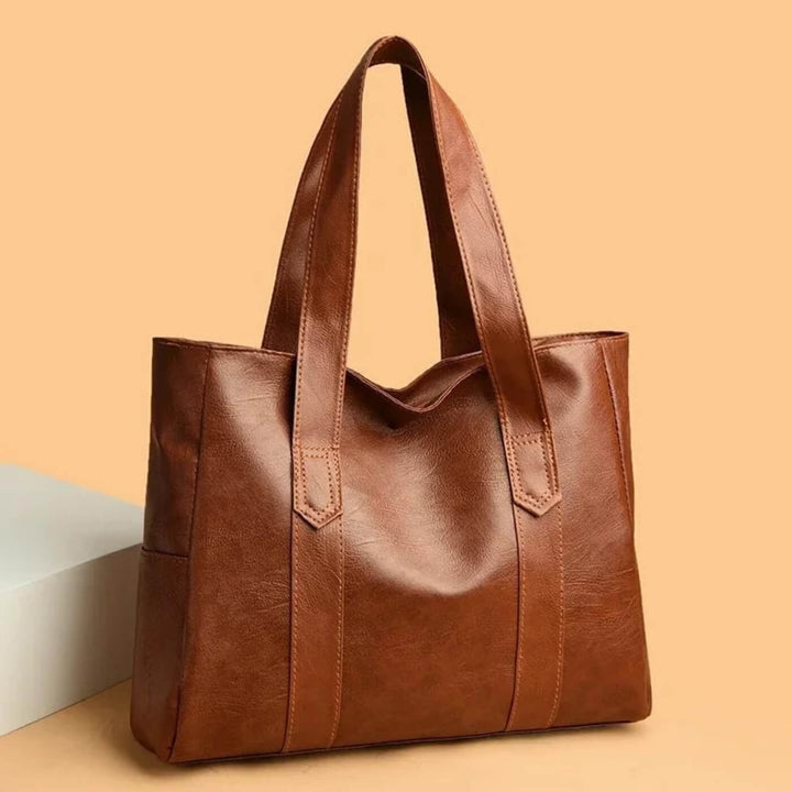 Minimal Oil-Wax Leather Tote Bag