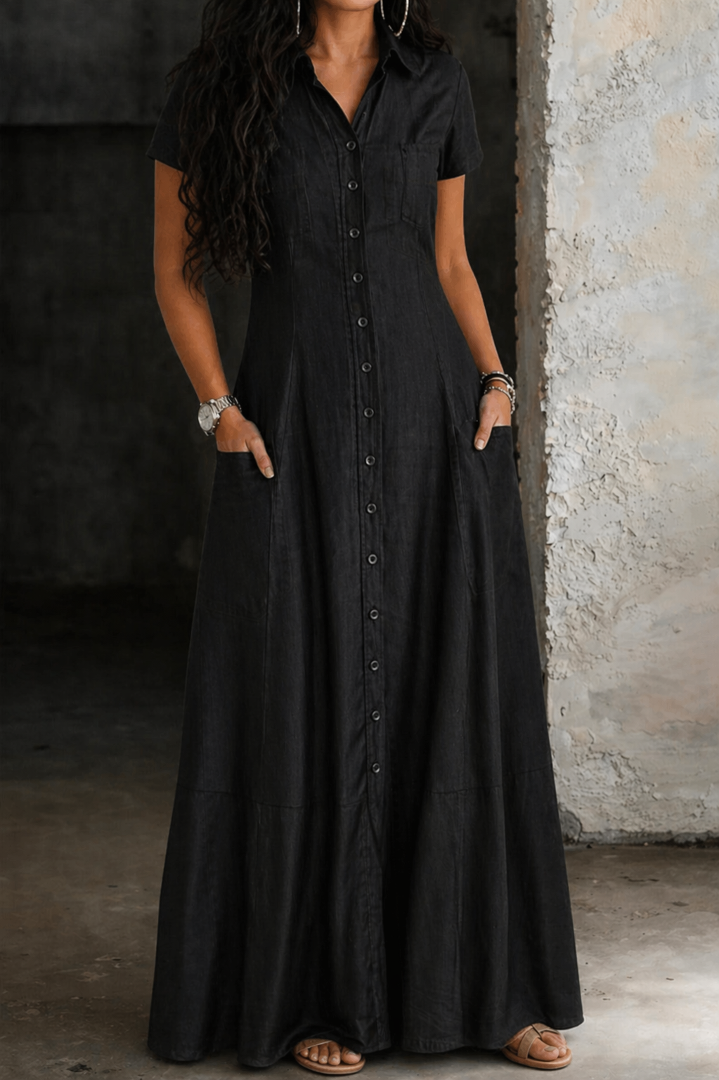 Long Denim Dress