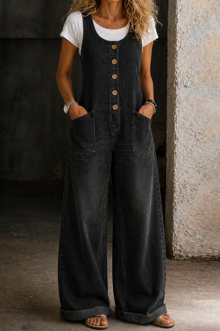 Vintage Washed Denim Overalls