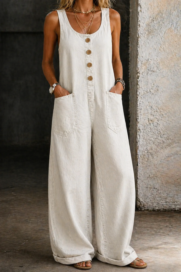 Vintage Washed Denim Overalls