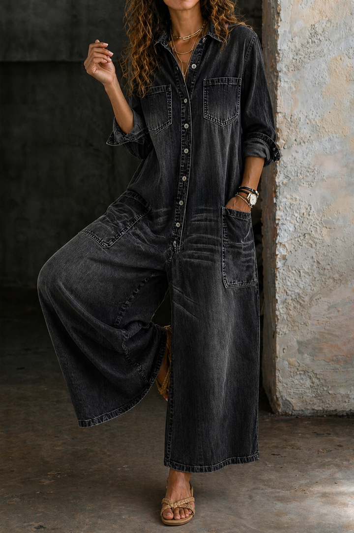 Casual Denim Jumpsuit