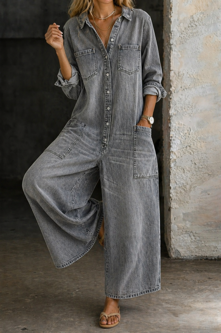 Casual Denim Jumpsuit
