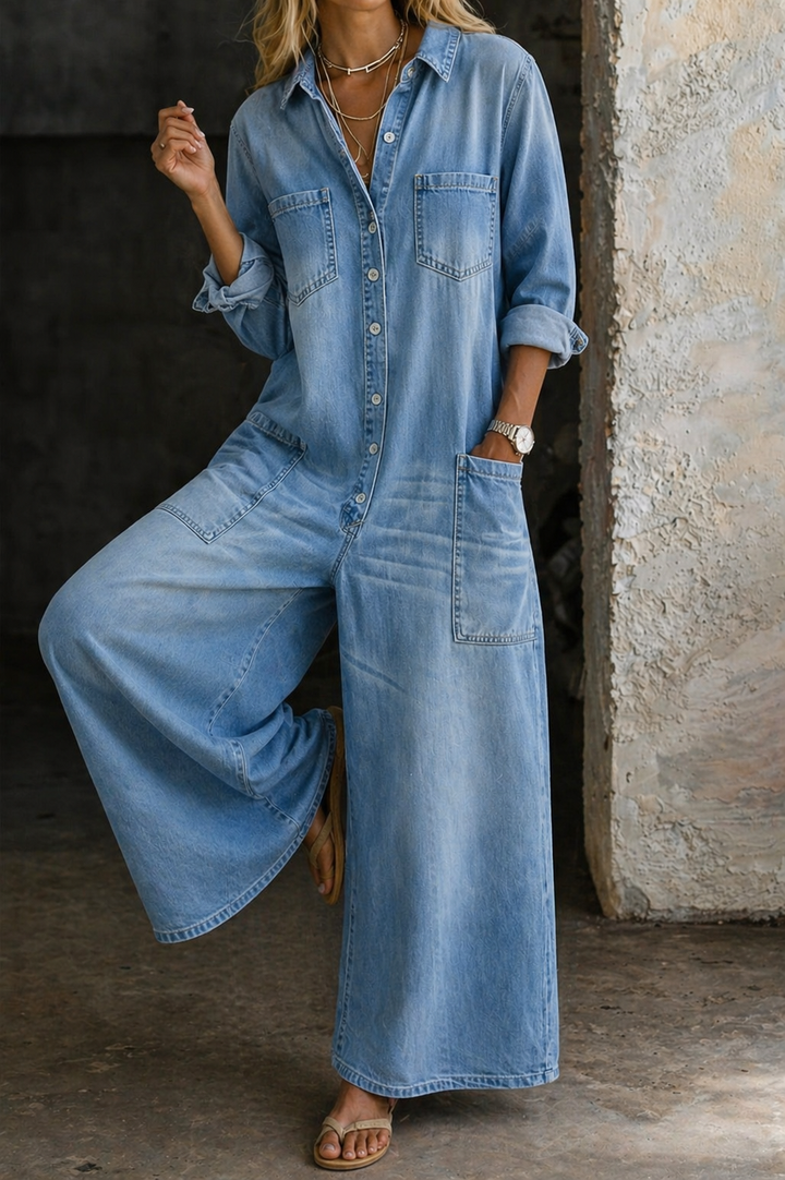 Casual Denim Jumpsuit