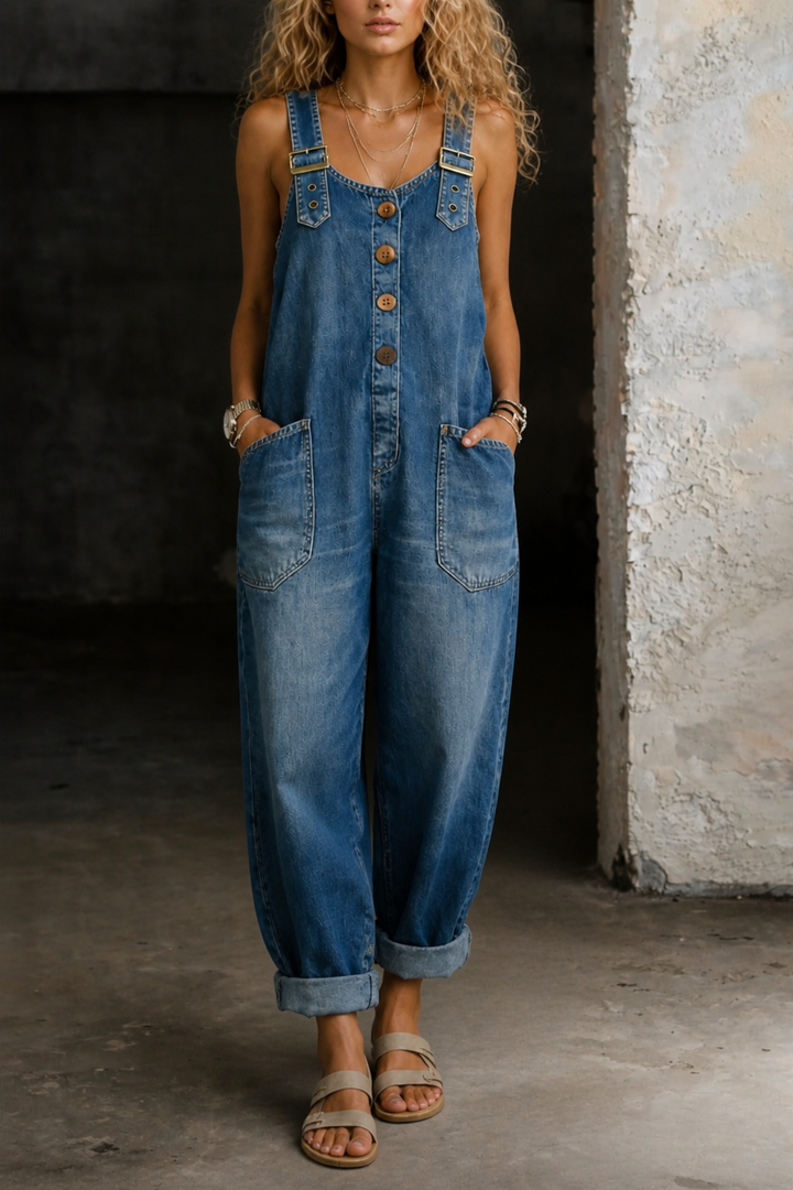 Denim Overall Jumpsuit