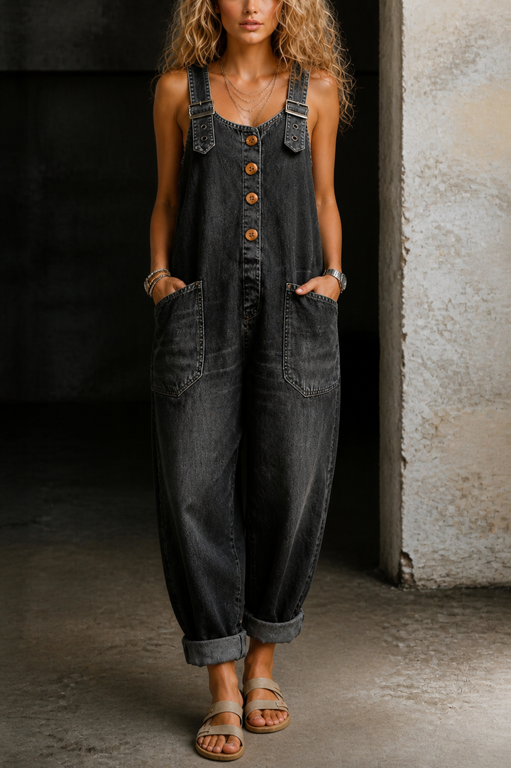 Denim Overall Jumpsuit