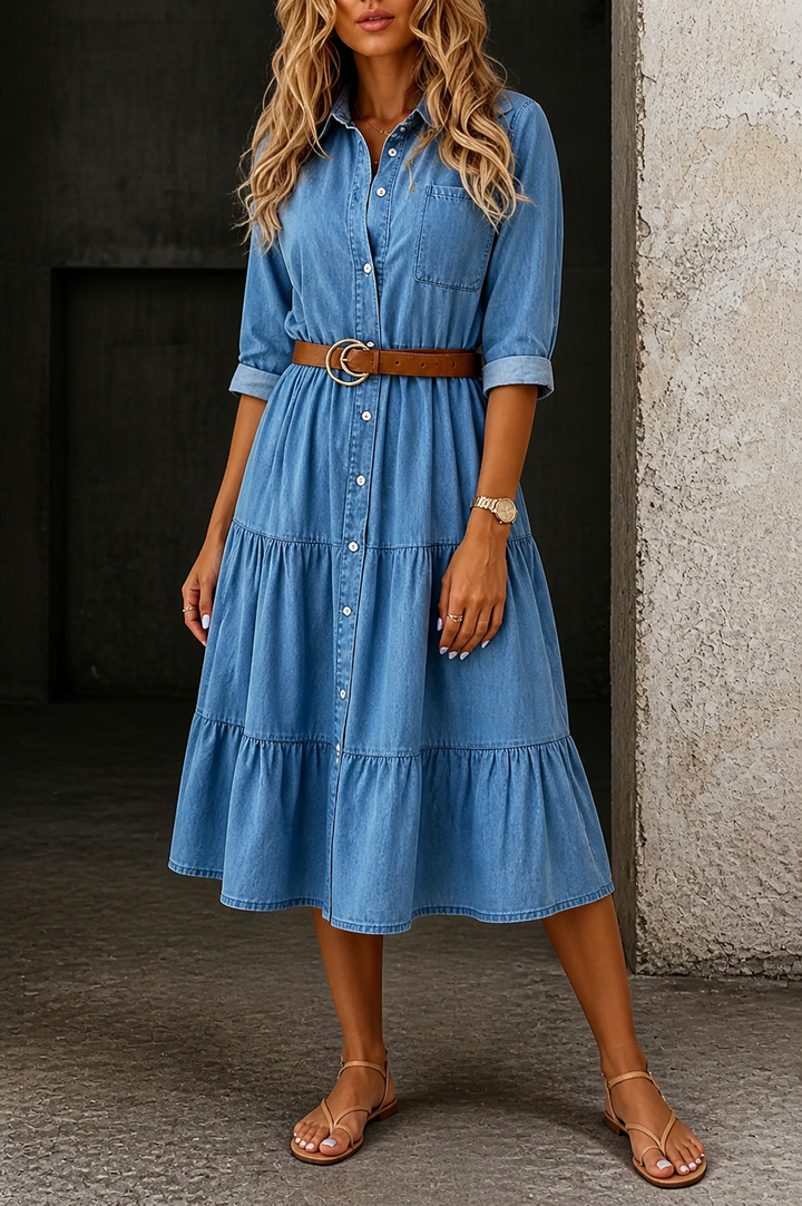 Casual Elegant Denim Dress