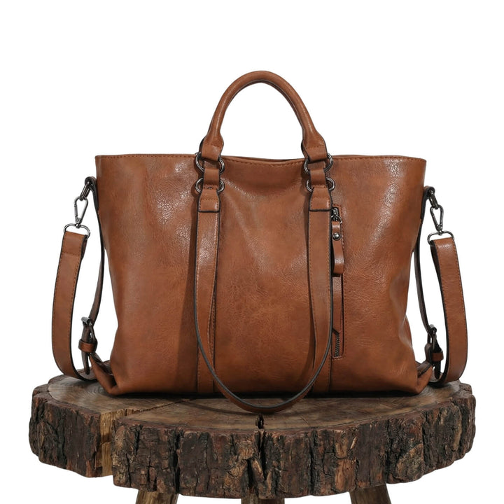 Utility Oil-Wax Leather Tote Bag