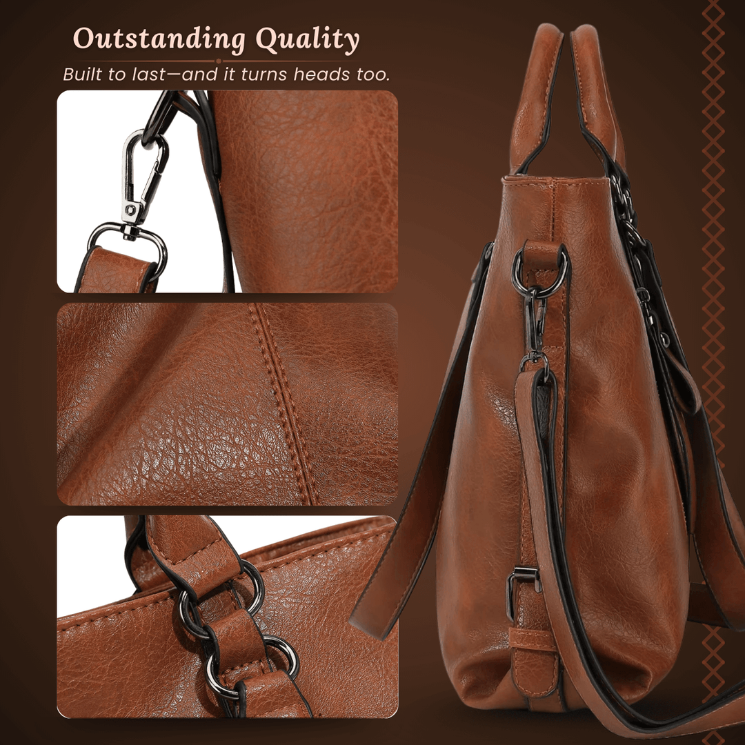 Utility Oil-Wax Leather Tote Bag