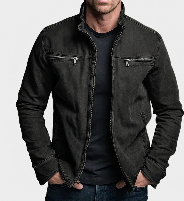 Relaxed Cotton Zip Jacket