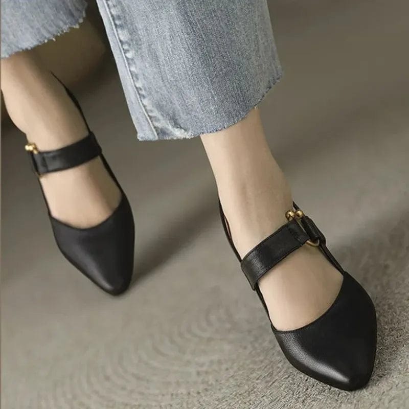 Leather Strap Heels