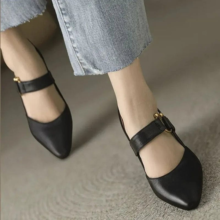 Leather Strap Heels
