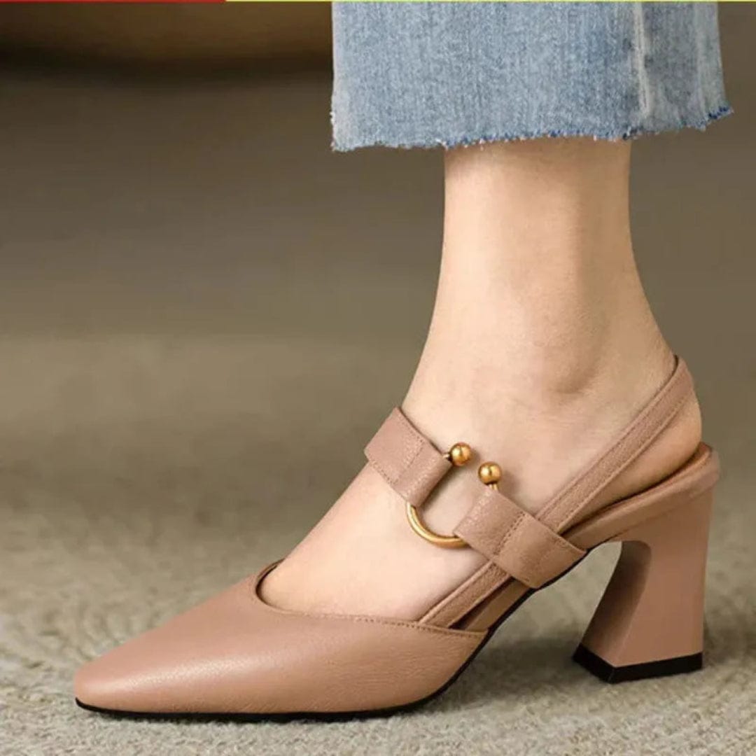 Leather Strap Heels