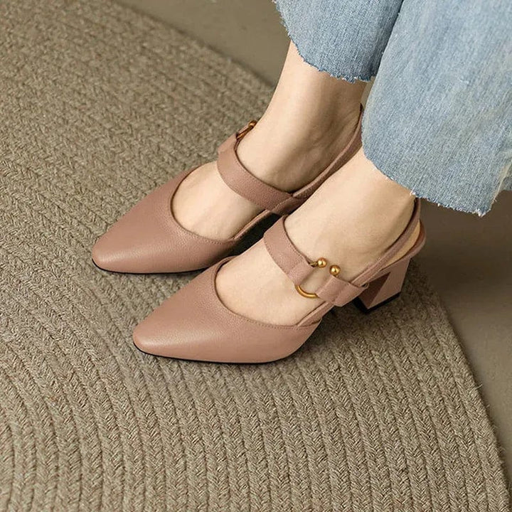 Leather Strap Heels