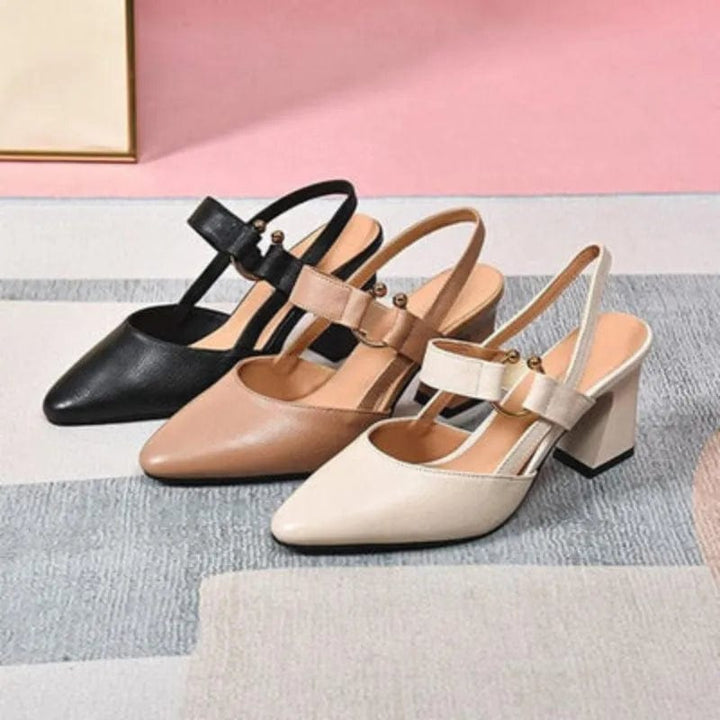 Leather Strap Heels