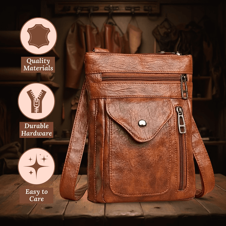 Slim Leather Crossbody Bag