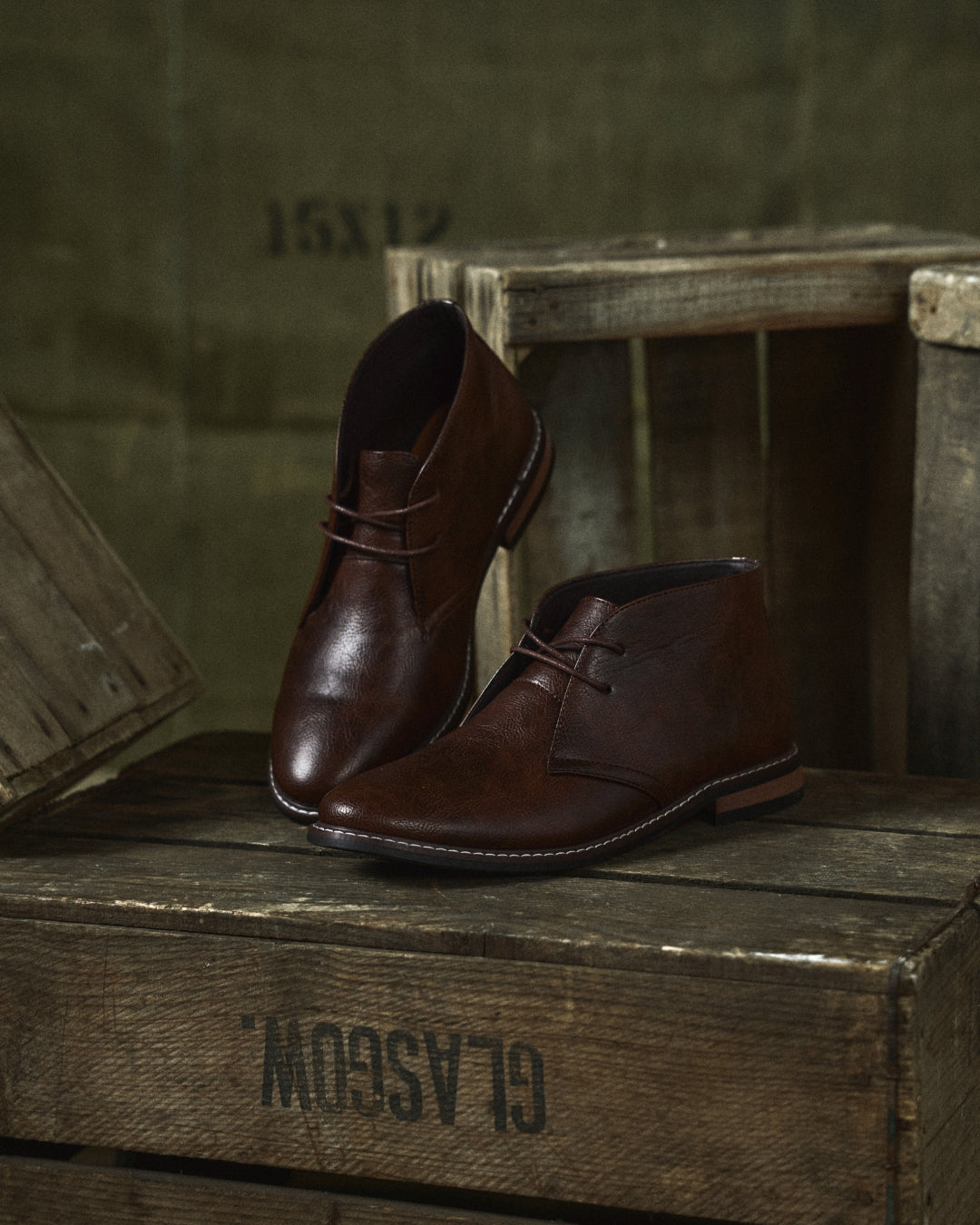 Cowhide Leather Ankle Boots