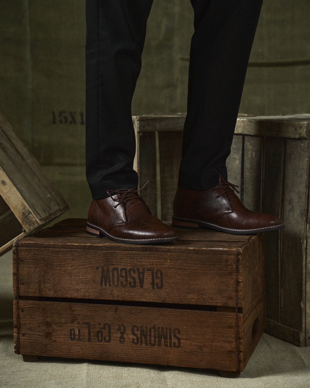Cowhide Leather Ankle Boots