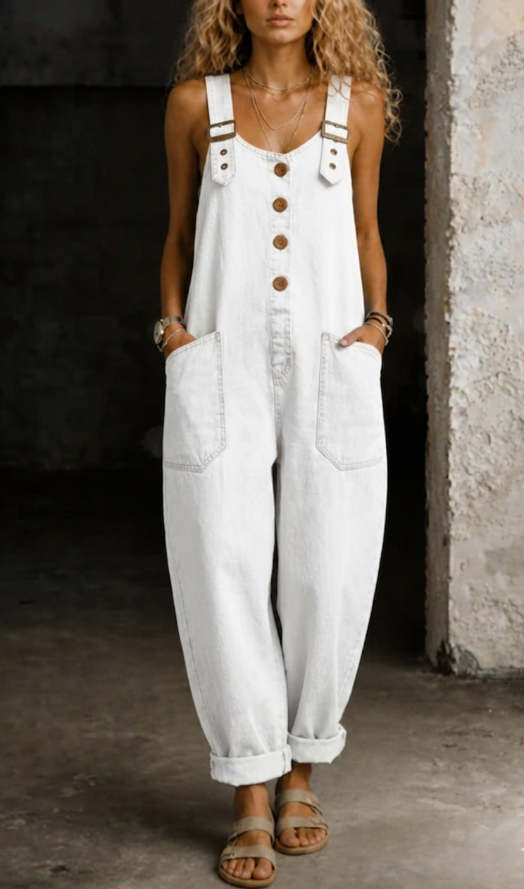 Denim Overall Jumpsuit