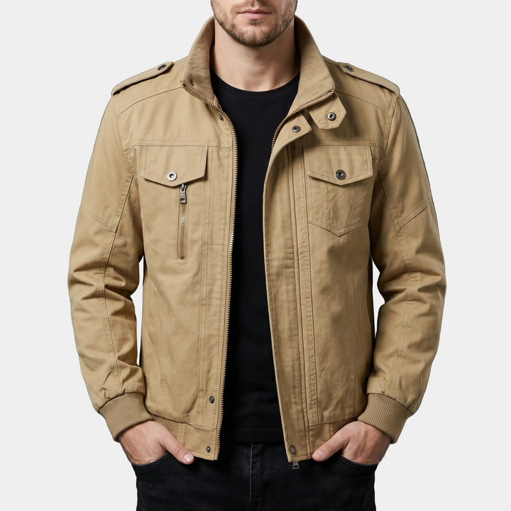 Stand-Collar Cotton Jacket