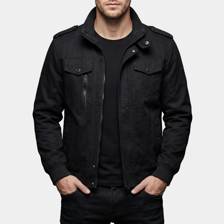 Stand-Collar Cotton Jacket