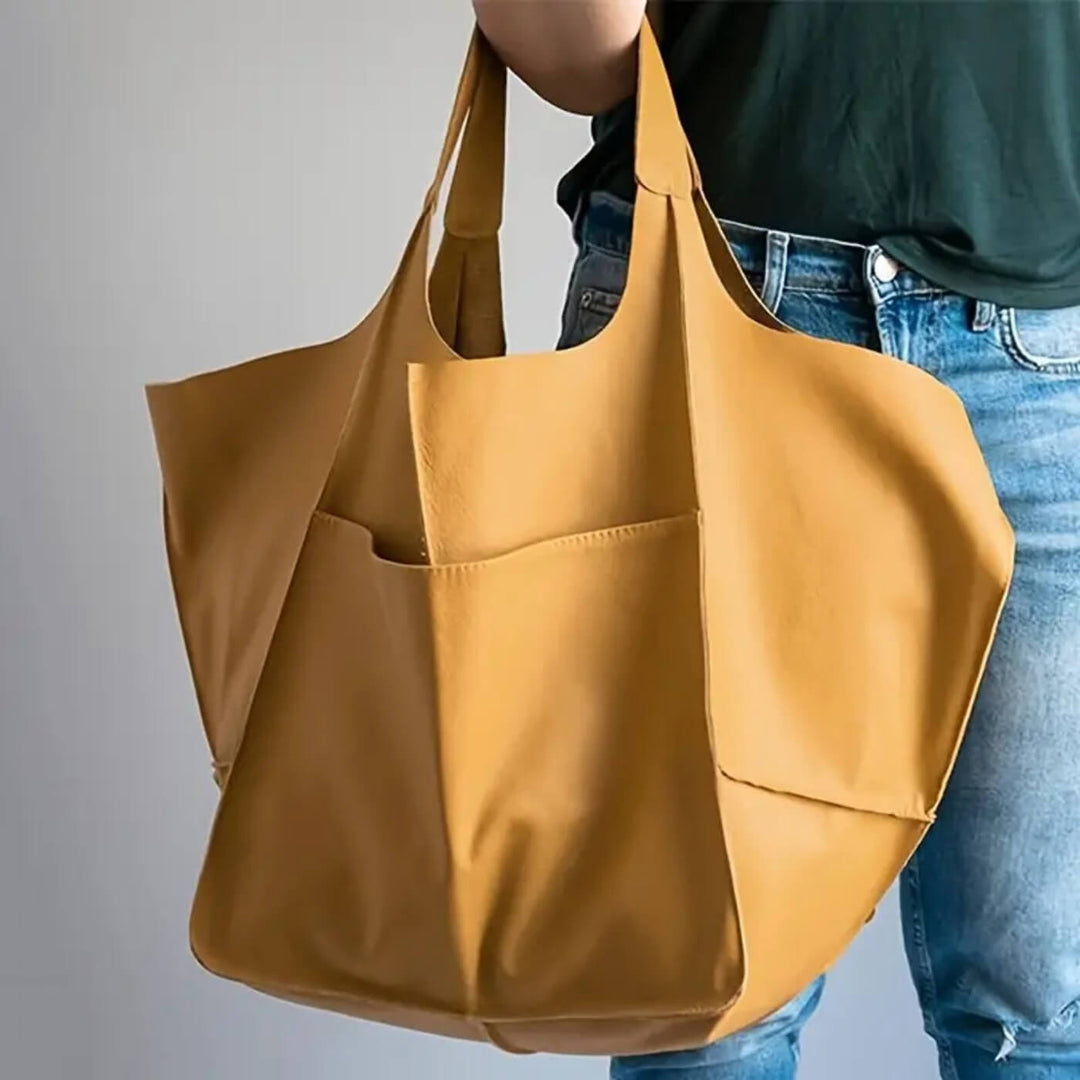 Minimal Leather Tote Bag