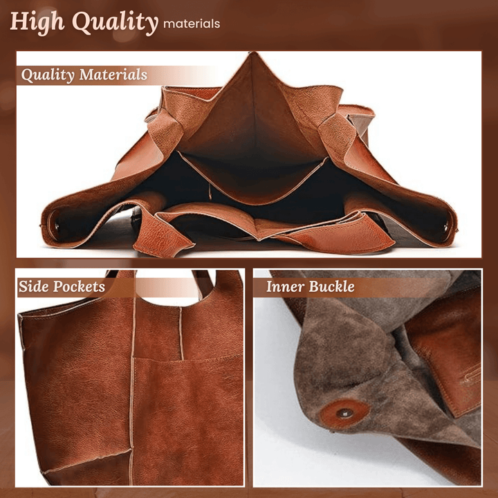 Minimal Leather Tote Bag
