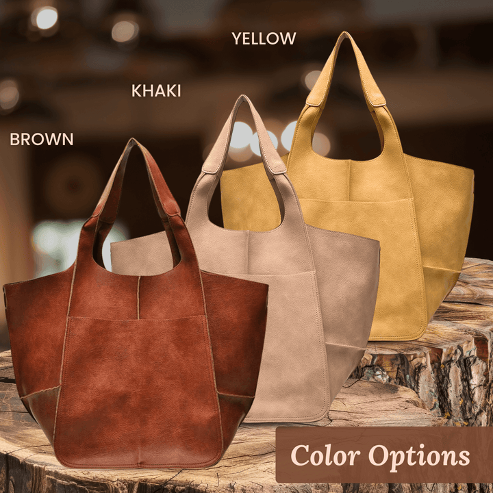 Minimal Leather Tote Bag