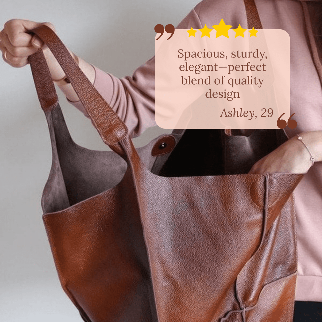 Minimal Leather Tote Bag