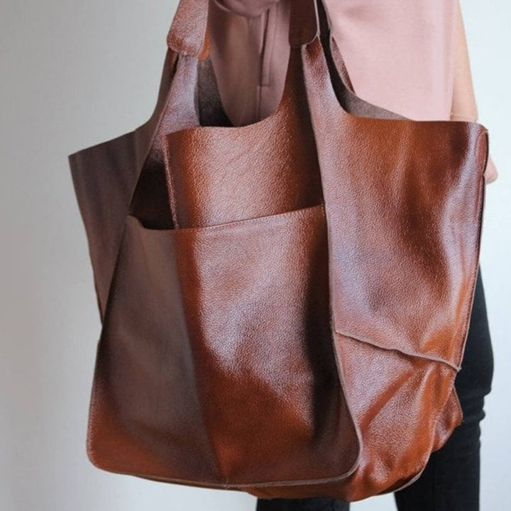 Minimal Leather Tote Bag