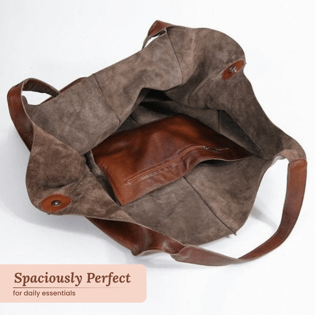 Minimal Leather Tote Bag