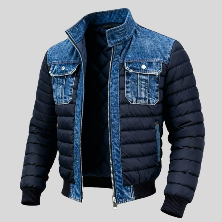 Quilted Lined Denim Jacket
