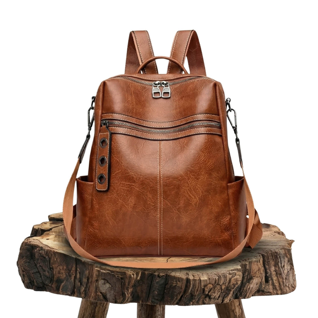 Convertible Leather Backpack