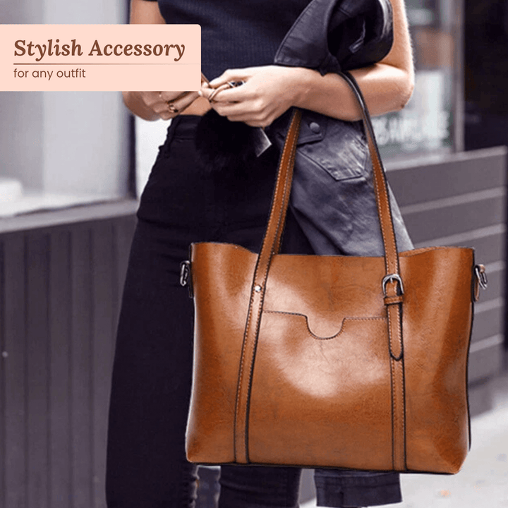 Everyday Oil-Wax Leather Tote Bag