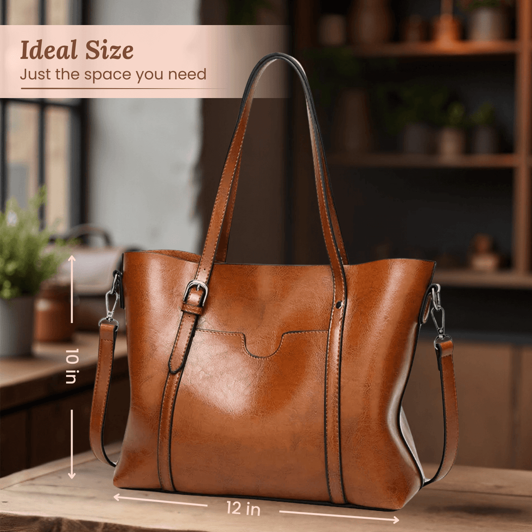 Everyday Oil-Wax Leather Tote Bag