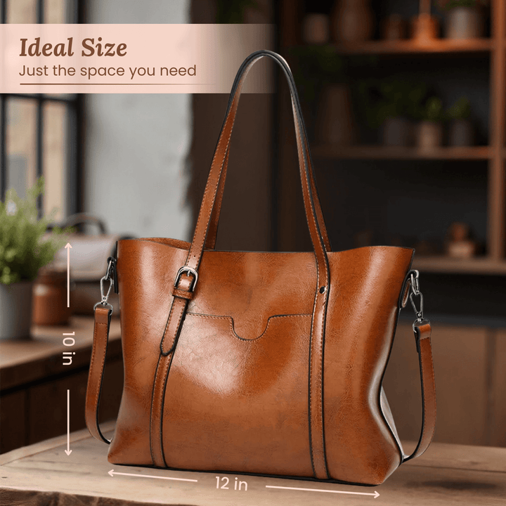 Everyday Oil-Wax Leather Tote Bag