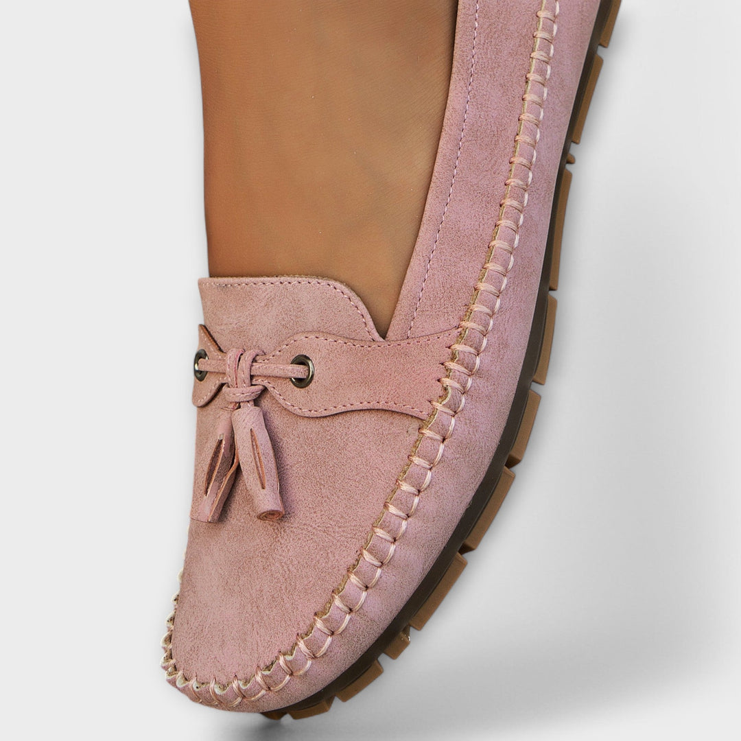 Leather Round-Toe Loafers