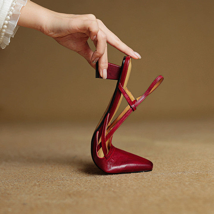 Tessia Genuine Leather Heels