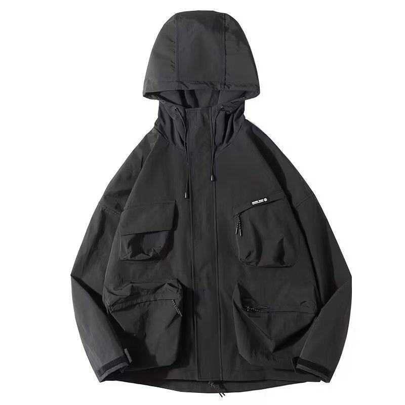 Water-Repellent Hooded Jacket