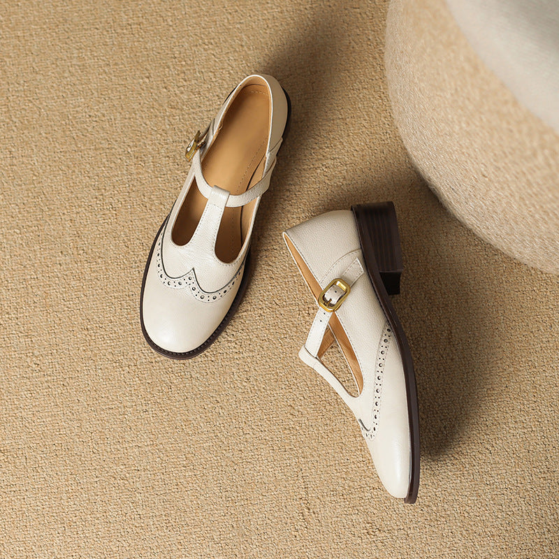 Leather T-Bar Mary Janes