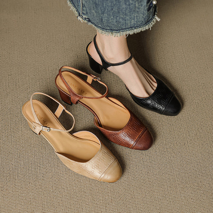 Savira Genuine Leather Heels