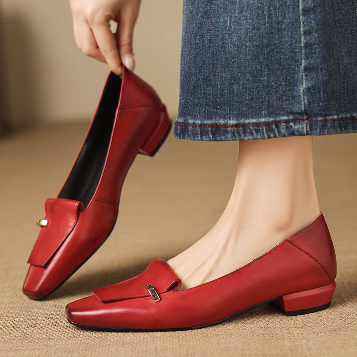 Luciana Genuine Leather Flats