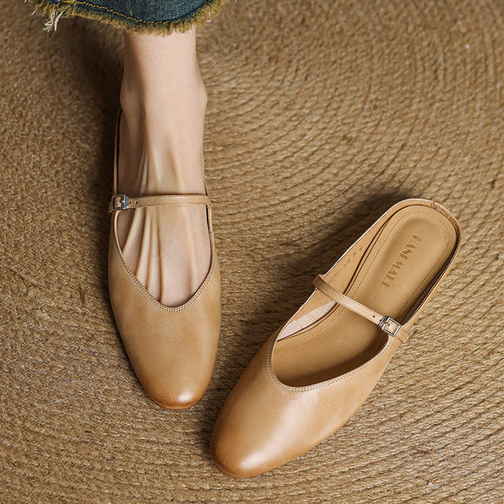 Avina Genuine Leather Mules
