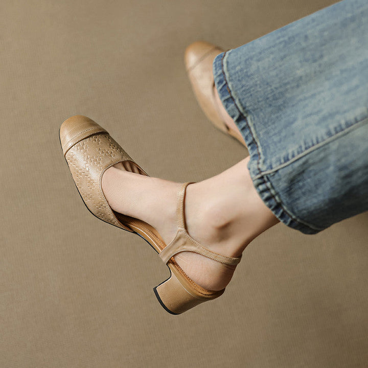 Savira Genuine Leather Heels