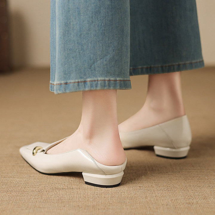 Luciana Genuine Leather Flats